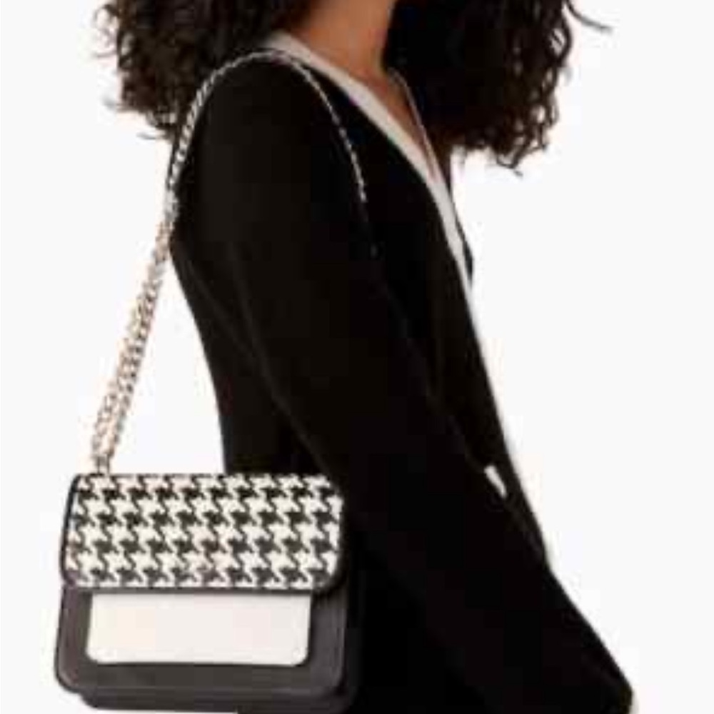 Kate Spade Black and White Houndstooth Women's Bag and Wallet